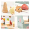 Wooden children's artificial ice cream cone ice cream model accessories mini sale table Home ice cream shop toys 2