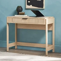 Office Writing and Computer Desk Spacious Desktop, Complementary in Living Spaces, 38 Inch, Reeded Lift-Top Coastal Oak 2
