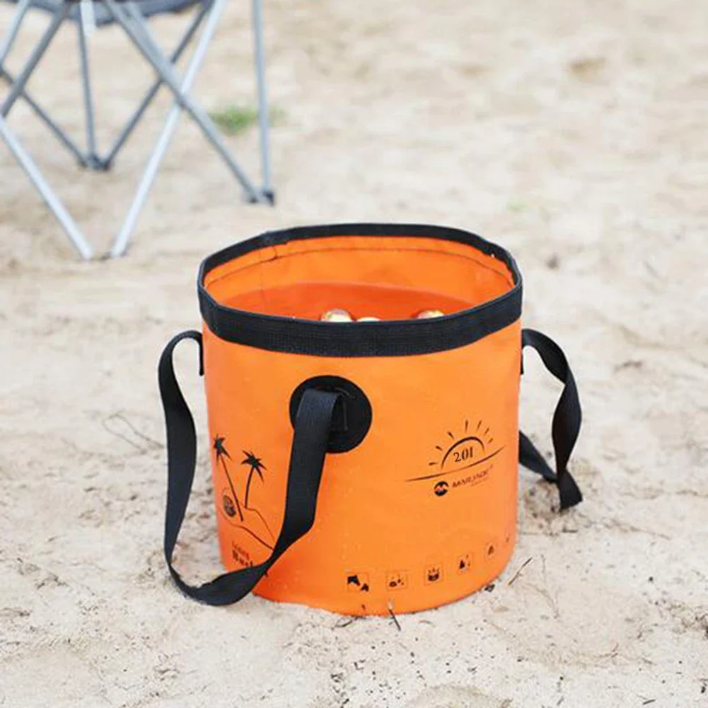 10/20L Portable Folding Bucket Waterproof Outdoor Travel Camping Water Storage Bag Fishing Collapsible Bucket Folding Foot Basin