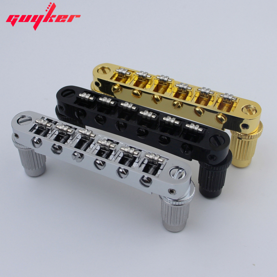 Guyker Tune-O-Matic Roller Saddle Guitar Bridge For LP SG 6 String Guitars Electric Guitar