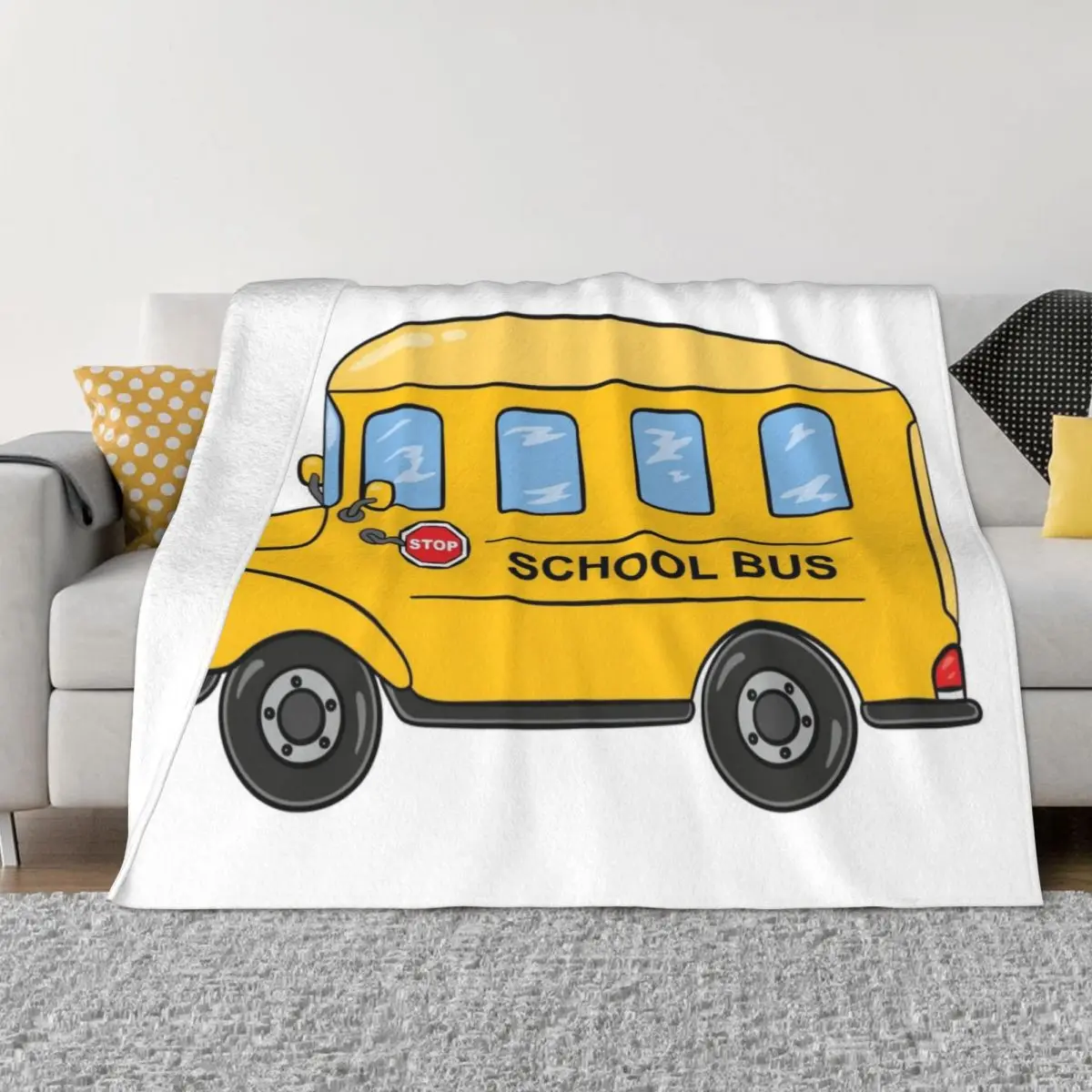 

Yellow School Bus Throw Blanket For Baby halloween warm for winter Blankets