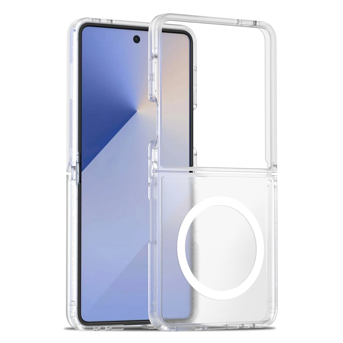Translucent Candy Color Magnetic Charging Cover - Comfortable Touch Magsafe Case for Foldable Phones