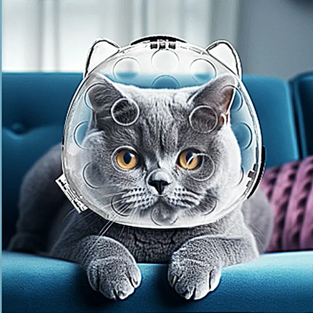 Cat Head Cover Portable Transparent Prevent Biting and Scratching Breathable Safety Travel Cat Carrier Bag Cats Pet Products 5