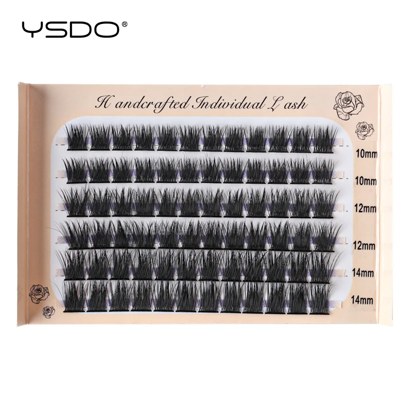 Natural Black Individual Eyelash Extensions 3D Volume Faux Lashes