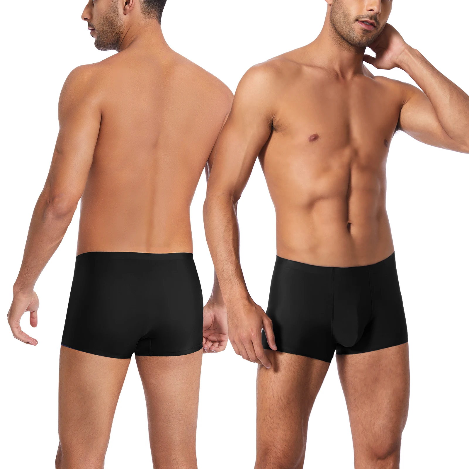 4PCS SIHOHAN Men's Boxers Briefs Ice Silk Man Underwear Trunks Shorts Micro Modal Panties Breathable Boxershorts Panties