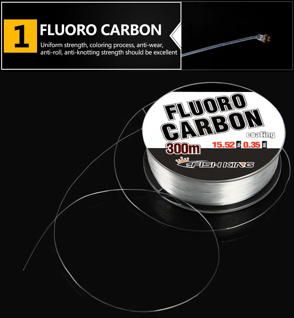 Ligne fluorocarbone Full Tank 300m 0.30-0.50mm - Monofilament japonais 100% invisible sous l'eau