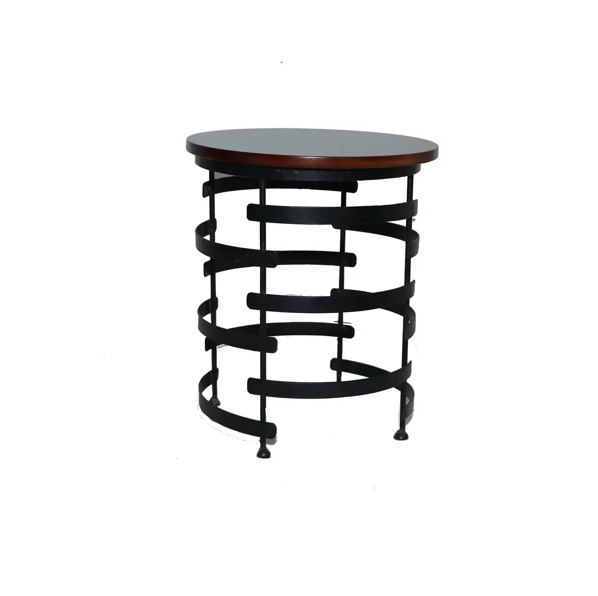 hot sale aluminum human being base square End Table with Intricate Design silver Color Modern Glam Round Metal Coffee Table