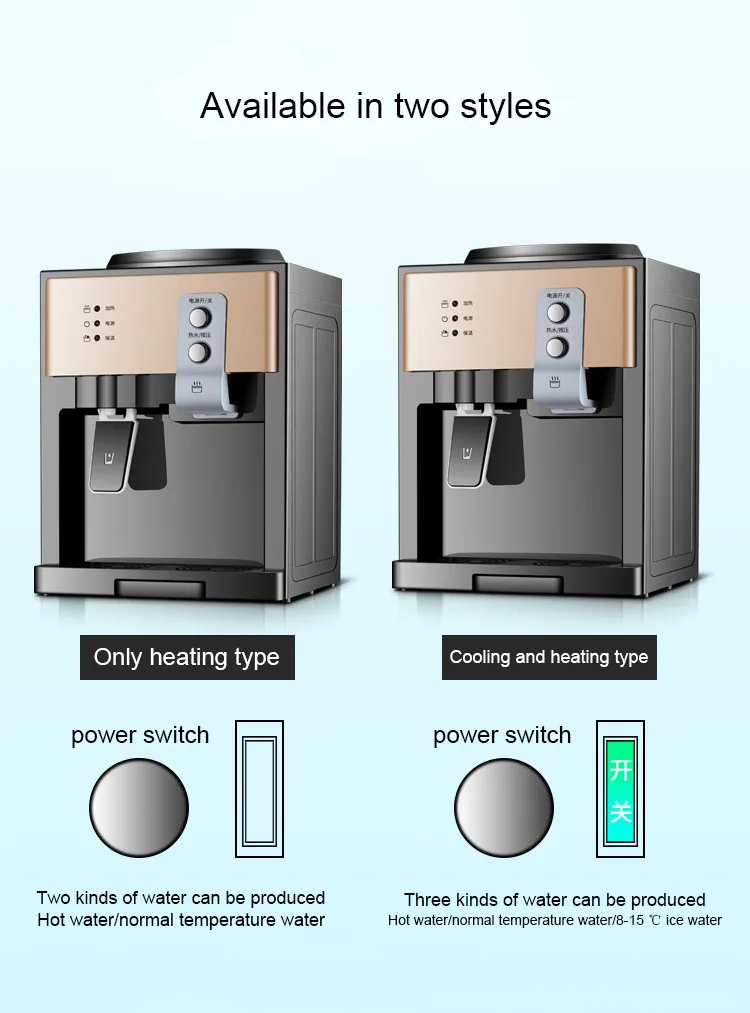 Electric Water Dispenser Desktop Drinking Fountain Cold Hot