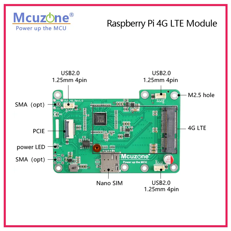 Mini Pcie para Usb 4g Lte para Framboesa pi Modelo Mp4gm - Imagem 3