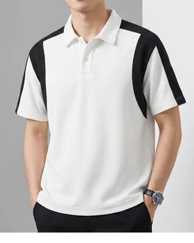 Polo da Uomo Larga Primavera Estate 2026 Nuova Collezione con Risvolto e Maniche Corte