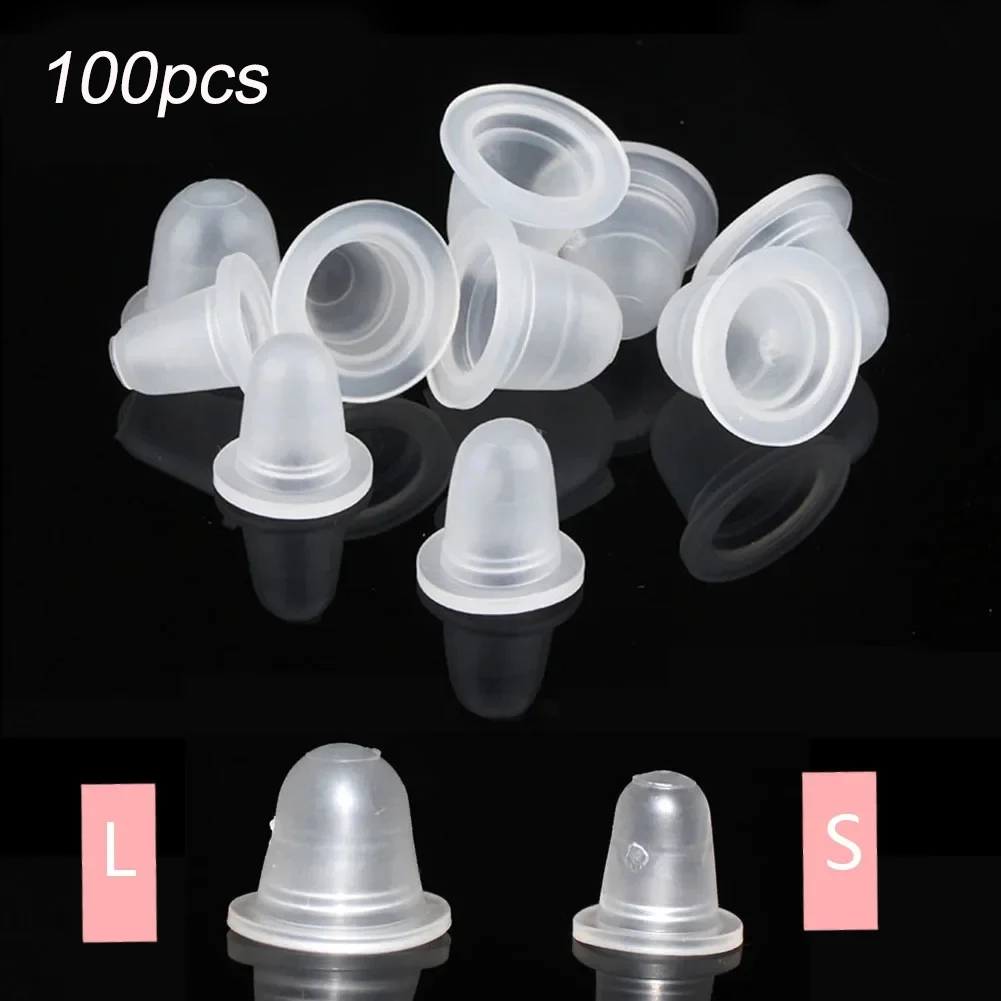 

100Pcs S/L Soft Silicone Tattoo Ink Cups Disposable Microblading Makeup Pigment Holder Container Caps Tattoo Accessories Supply