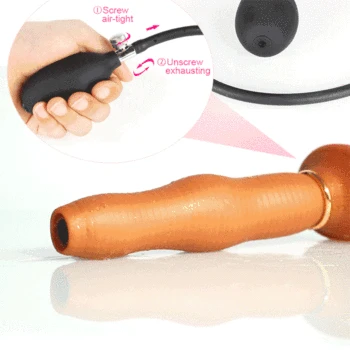 Inflatable Buttplug Laying Egg Dildo Thrusting Prostate Massager Large Anal Plug Gonflable Sex Toys Big Silicone Butt Plug 2