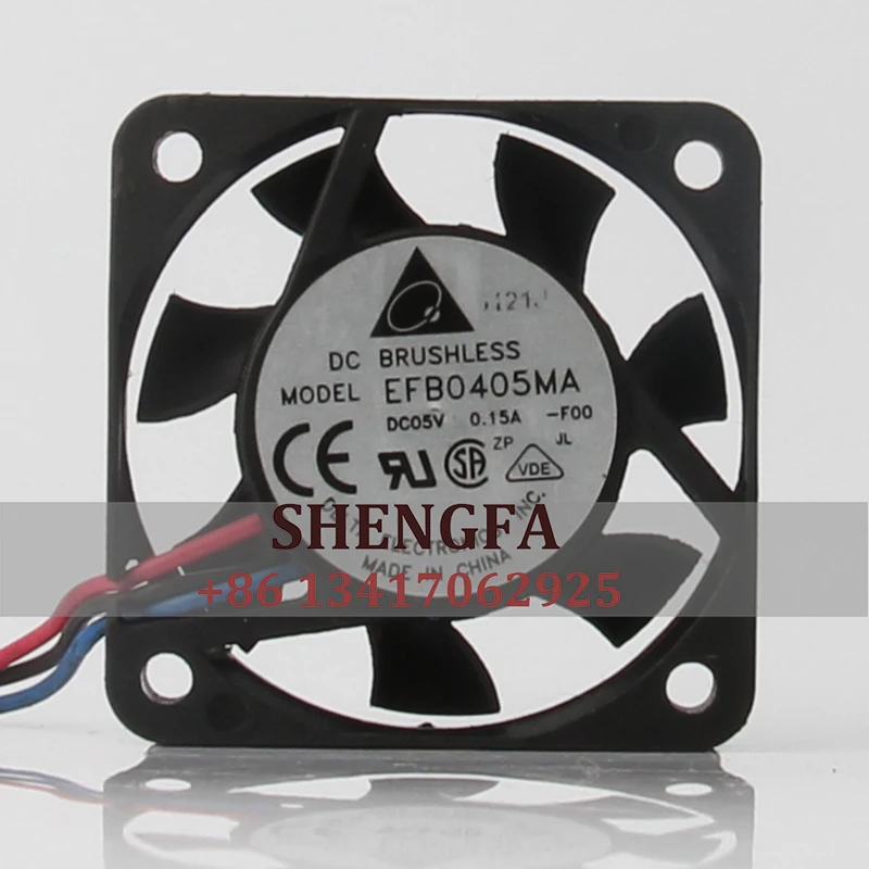DELTA EFB0405MA Case Cooling Fan Switch Double Ball Axial Flow Centrifugal Ventilation DC5V 0.15A EC AC 40x40x10mm 4CM 4010