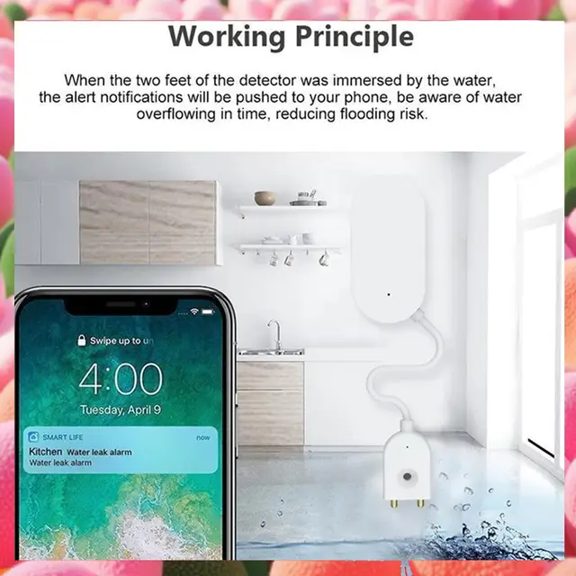 Tuya Zigbee Leak Sensor Water Leakage Detector Leakage Sensor Water Sensor Prevent Water Leakage For Smart Home-ABJU 1