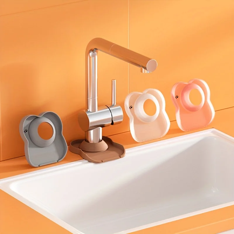 Silicone Faucet Drain Mat for Kitchen and Bathroom - Splash Guard, Water Catcher, Drying Rack for Utensils