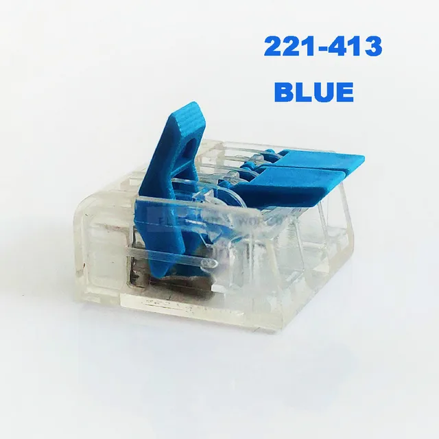 Wire Connector SPL 212 plug in waterproof connector Compact electrical fast connection Universal Terminal Block power connector 221-413-blue