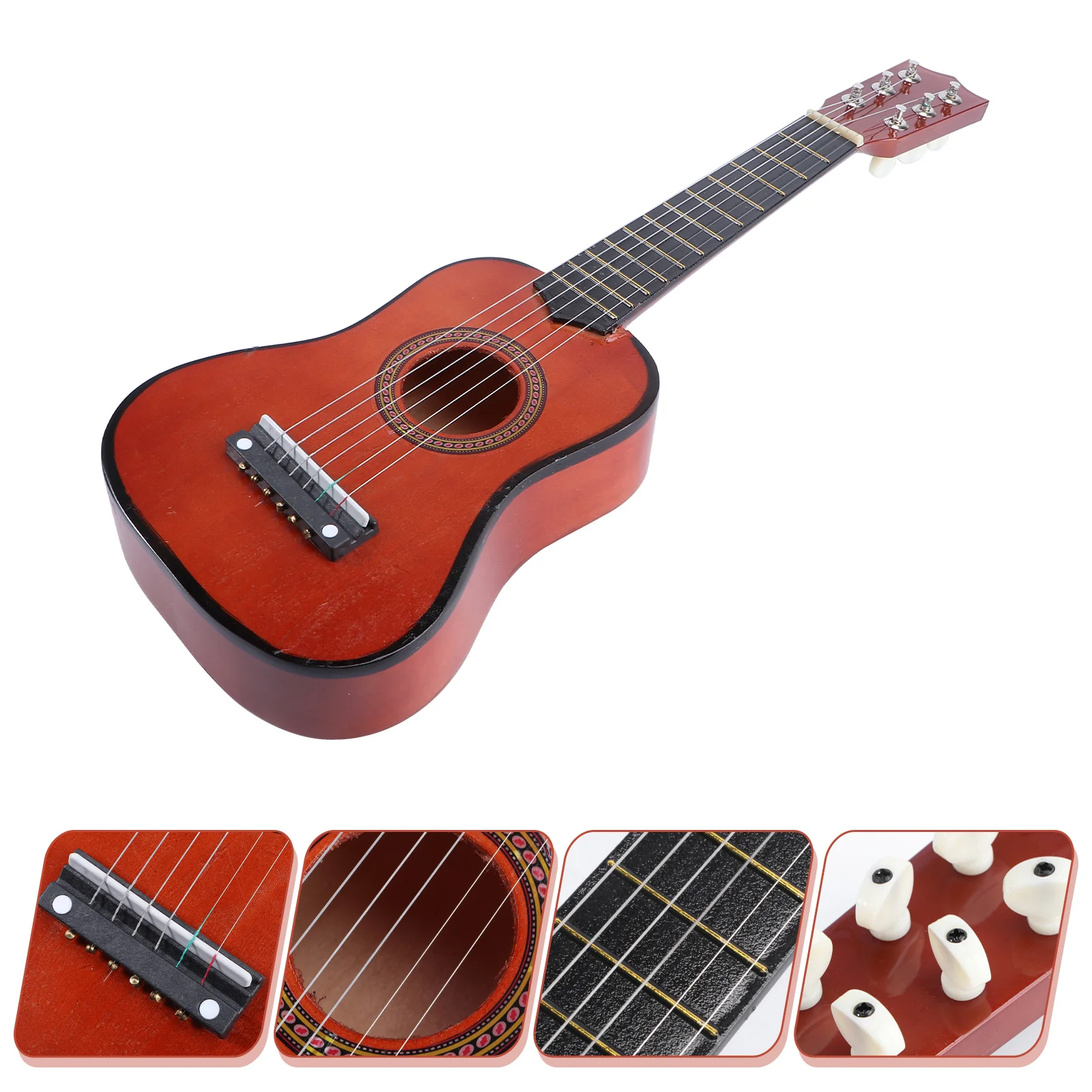 

Happy Kids Acoustic Guitar Ukulele 21Inch Mini Musical Instrument Wooden Craft Beginner Children Starter Guitar Kids Acoustic