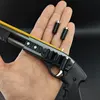 New Mini Small Sprayer 8 Bursts Of Alloy Rubber Band Gun Toy Miniature Shooting Model Ornaments Toy Soft Bullet Fake Gun Toy 3