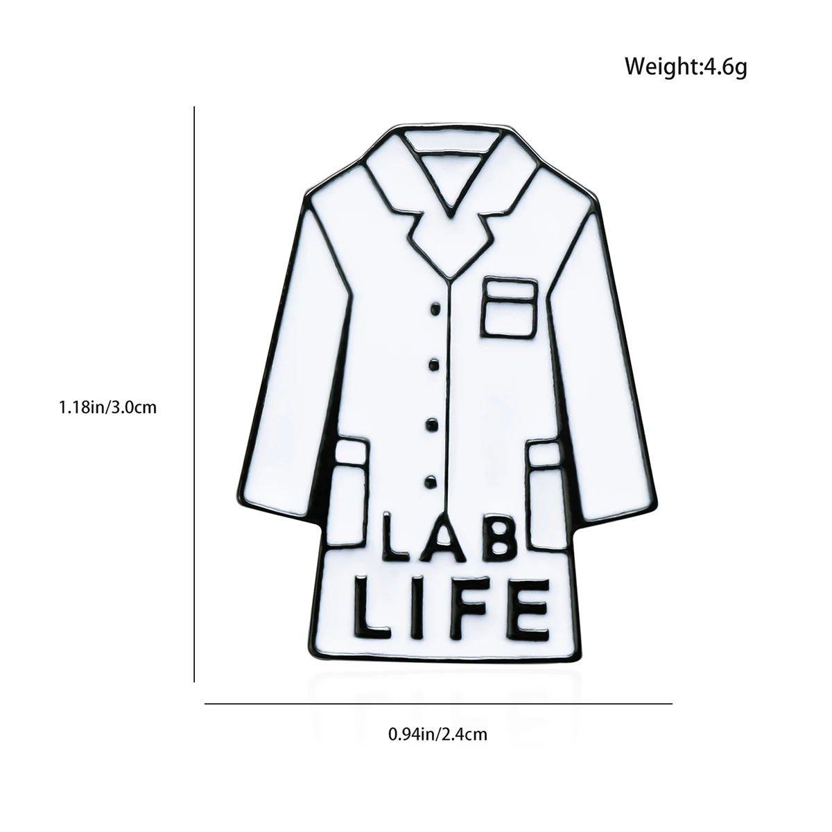 Medsor Lab Life Enamel Pin Exquisite Science Chemical Brooch Collar Coat Lanyard Lapel Badge For Chemist Graduate Gift