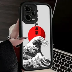 Japanese Wave Kanagawa Surfing Soft Silicone Phone Case for Redmi Note15ProPlus (KHTY00264A1)