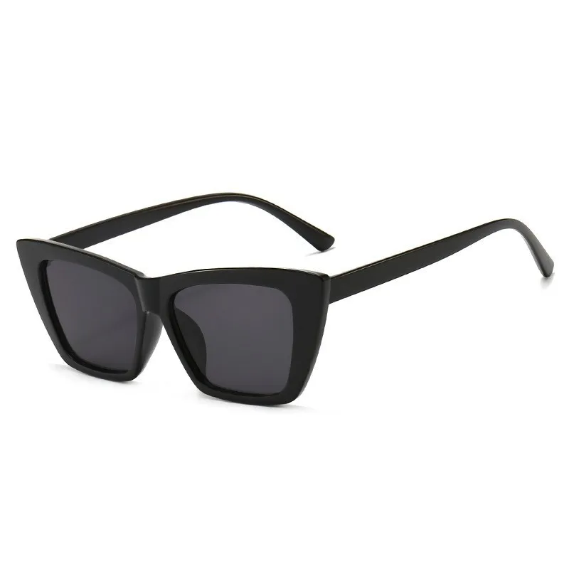 Cat Eye Slimming Trendy Cool Sunglasses Personalized Hip-hop Sunglasses Polygonal Jelly Color Car For Women 97086