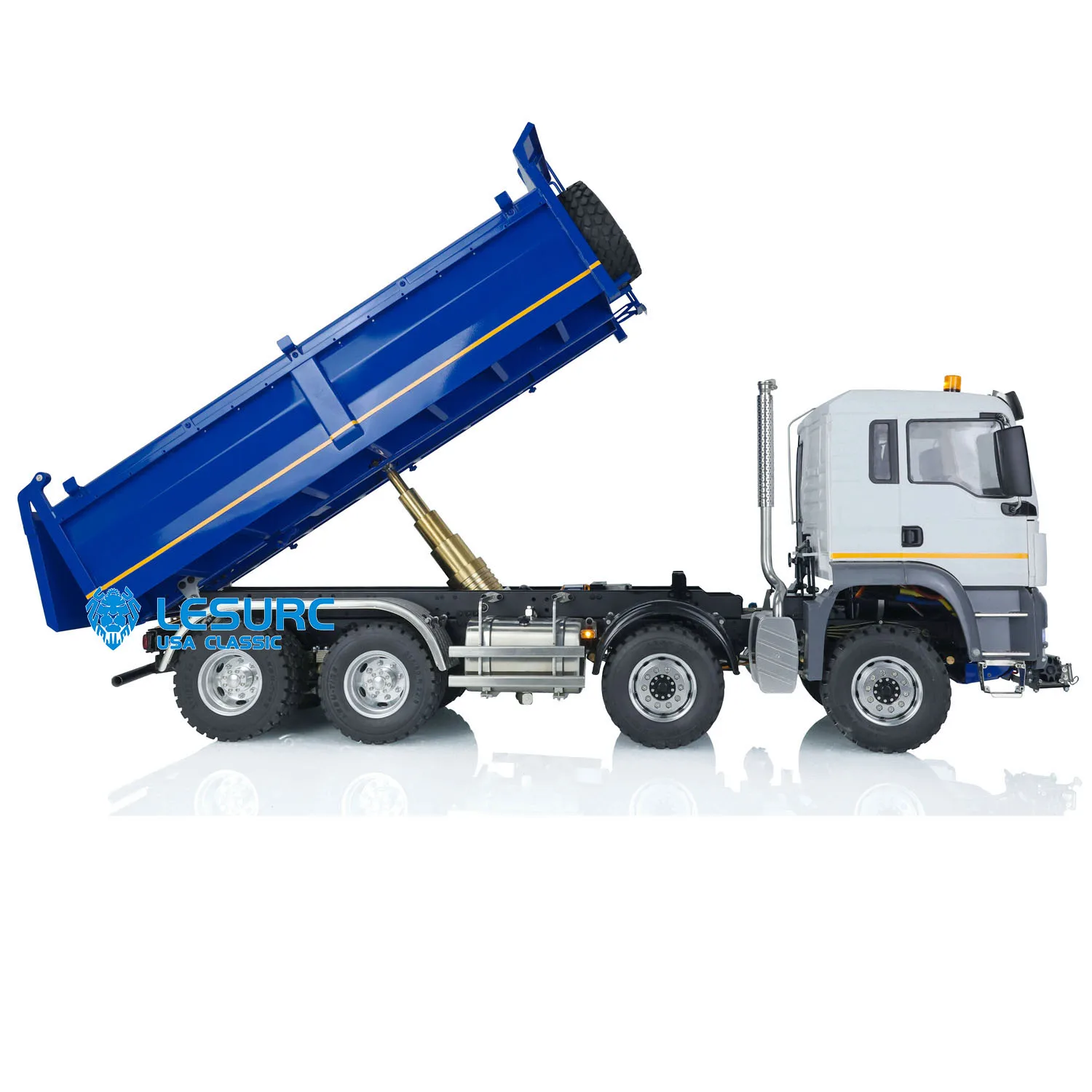 Lesu 1/14 Rc Dumper Per Per 8 X8 Tgs Telaio In Metallo Telecomando Dumper Giocattoli All'Aperto Thzh1386