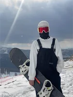 Unisex Men Women Ski Pants Suspenders Trousers Windproof Waterproof Warm Snow Jumpsuit Outdoor Snowboarding Sports Hiking Pants 2
