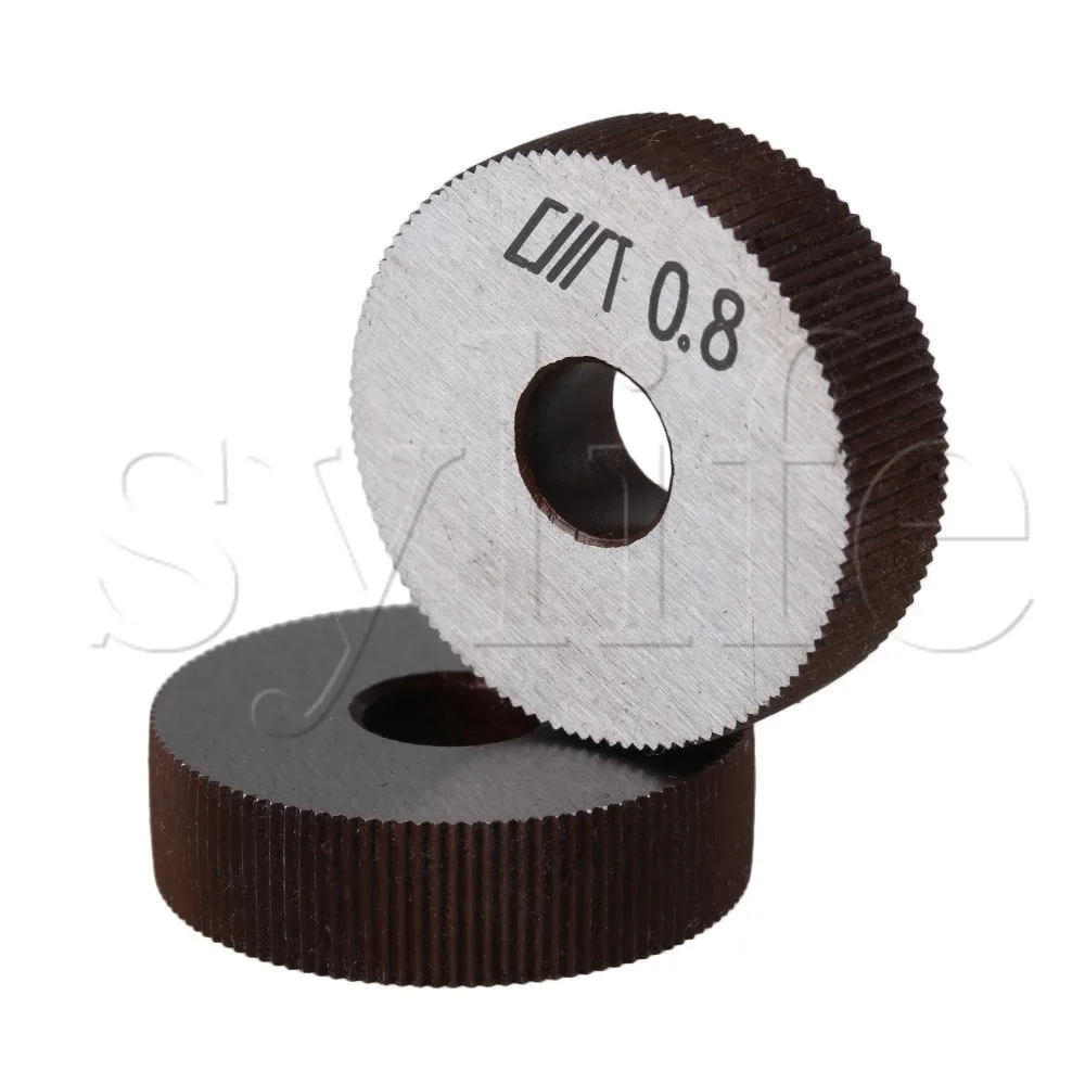 2 pcs 8 x 28mm Single Straight Linear Knurl Wheel Knurling Tool 0.8mm Pitch