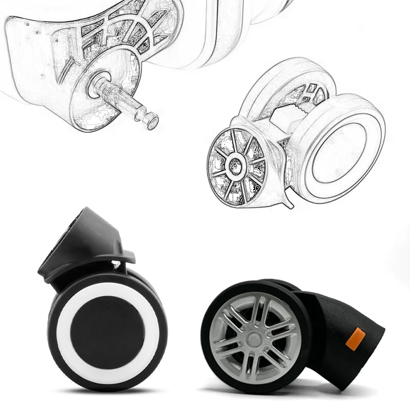 Removable Wheels Suitcase Universal Wheel Luggage Accessories Spare Parts for Trolleys Wheel Replacement Repair