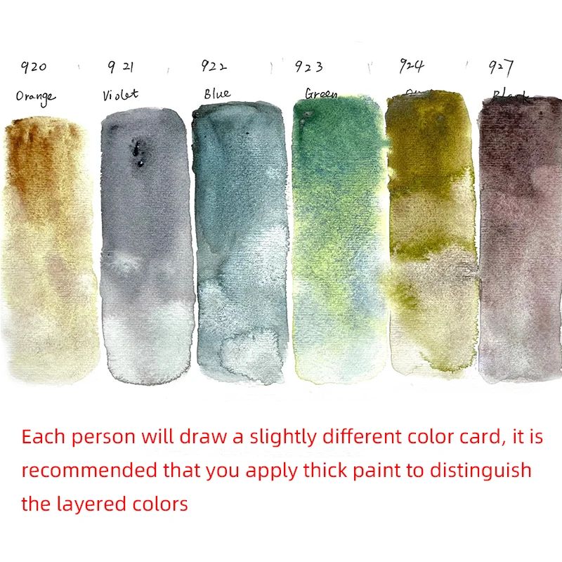 Schmincke AKADEMIE&reg; AQUARELL watercolor paint pigment 15ML/Tube 6-Color Sub-pack Texture Precipitation Super Granulation Set