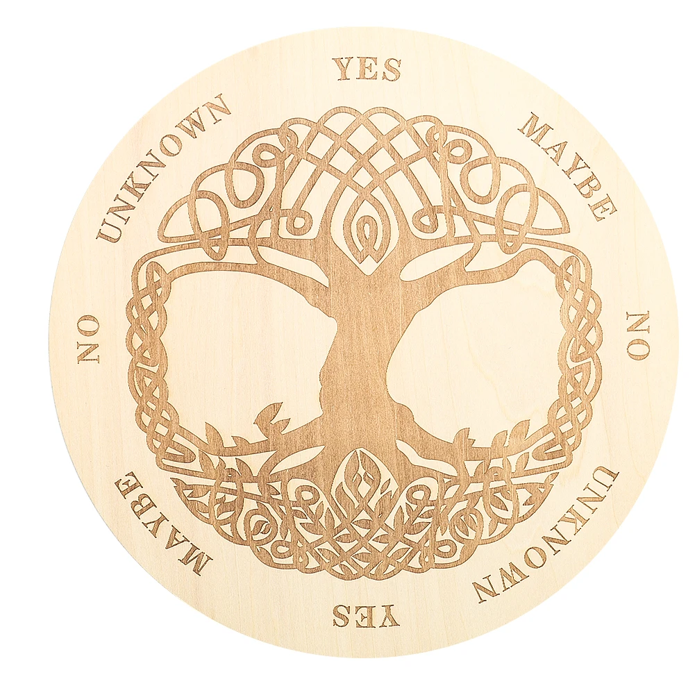 

Tree of Life Wood Divination Pendulum Board Games Chakra Yoga Meditation Astrology Dowsing Energy Plate Wicca Supplies for Altar