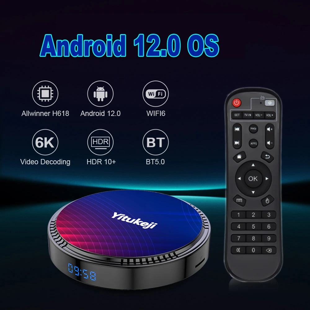 ۷ι ̵ ÷̾  ű, ȵ̵ 12 TV ڽ,  H618, 6K, 2.4G, 5G , BT5.0, 128G, 64G, 32GB, 16G