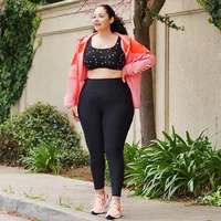 "Women's Plus Size High-Waisted Yoga Leggings with Pockets | Tummy Control Hip-Hugging Workout Solid Colors Tights for Gym - Image 5