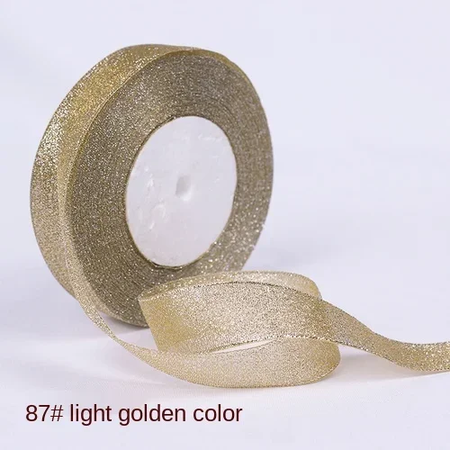 Cintas de satén multicolor con purpurina y cebolla, de 25 yardas, de 6 a 40 mm, para decoración de tartas, bodas, regalos, manualidades, accesorios de bricolaje, cintas de una sola cara