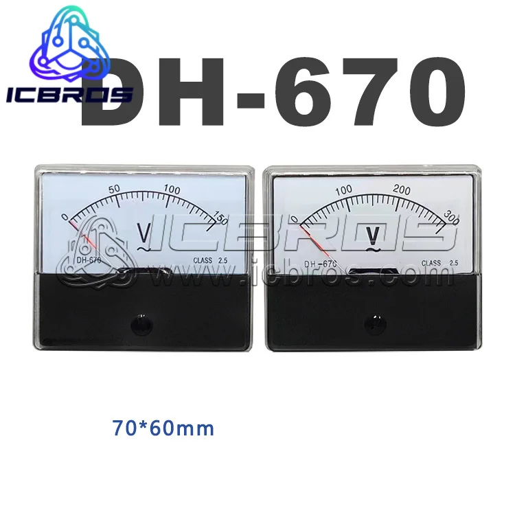 

Instrument DH-670 Pointer AC Voltmeter 5V 10V 15V 20V 30V 50V 100V 150V 200V 250V 300V 500V