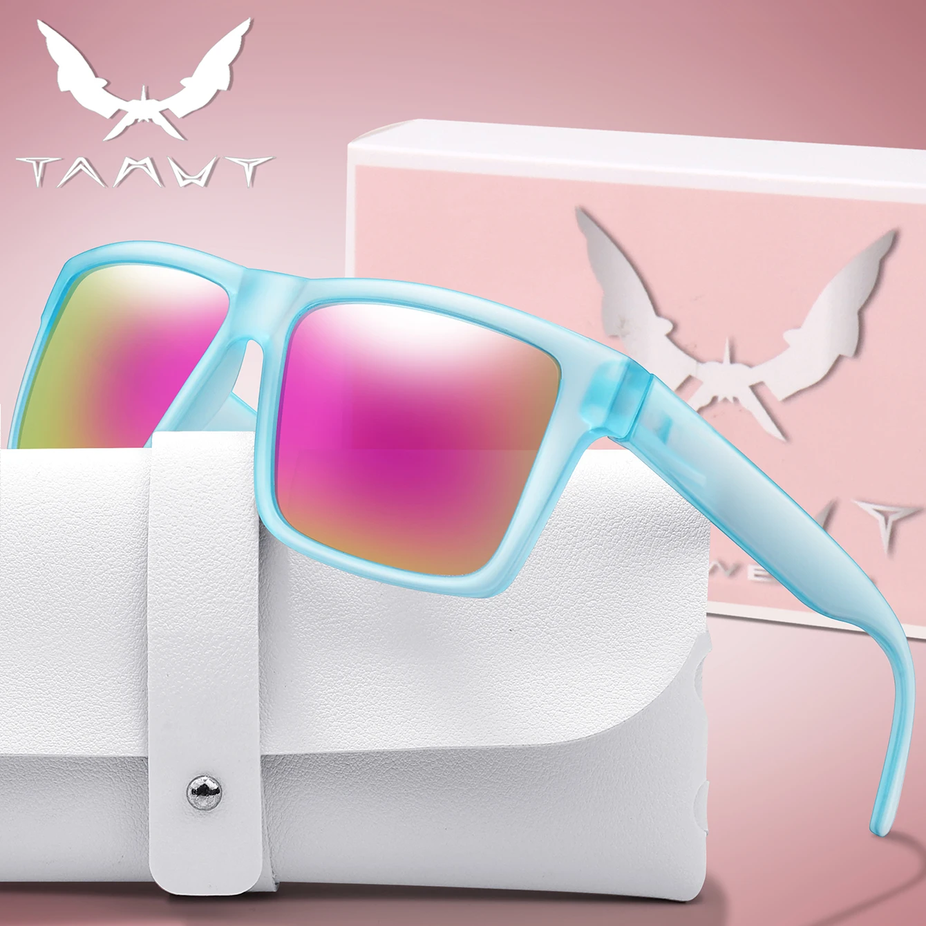 Unisex Polarized Cycling Sunglasses Classic Square UV Protection Colorful Lenses