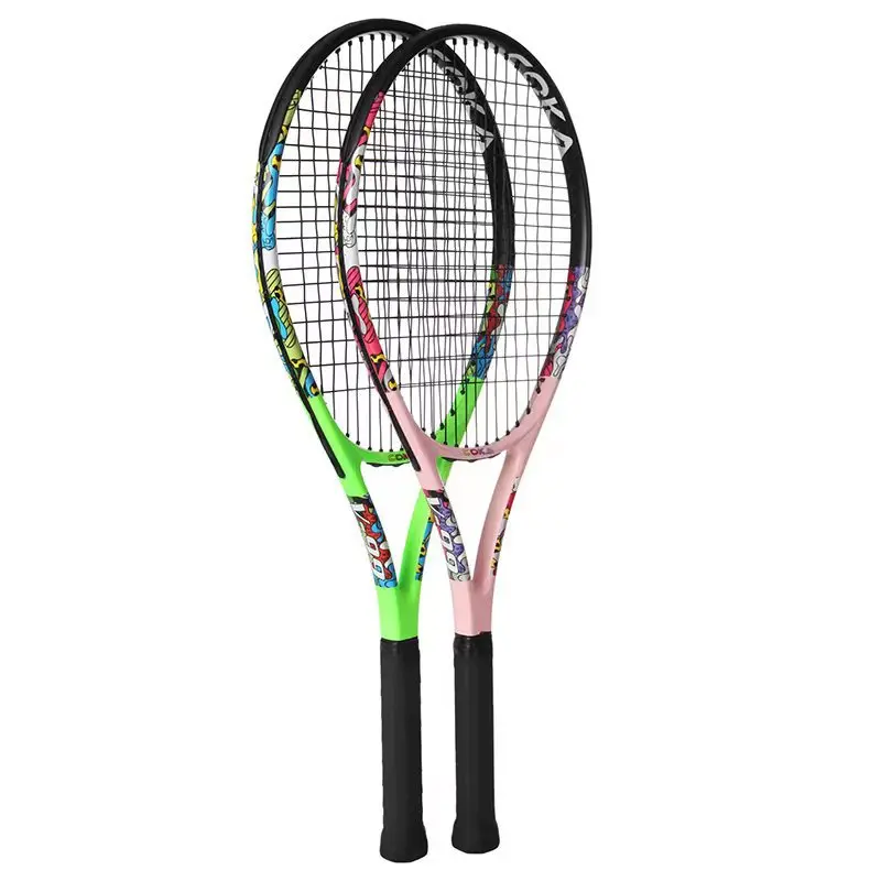Aluminum Carbon One-Piece Tennis Rackets Net Racket Suit with Big Bag Single Adult Tennis Racket Rackets