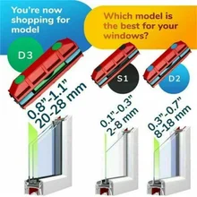  Magnetic Glass Window Clean Tool Glass Balcony Window Cleaning Brush Double-layer Wiper Household Window Cleane Thickness 3-8mm 