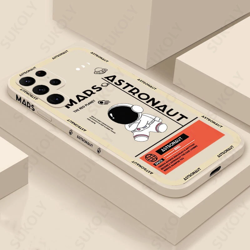 Astronaut Hand Lanyard Silicone Phone Case with Strap