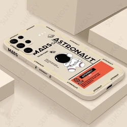 Astronaut Hand Lanyard Silicone Phone Case with Strap for Samsung A56 (T2)
