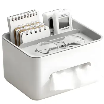 Tissue Box Napkin Holder Remote Control Storage Desk Organizer Office Multifunctional Sundries Ontainer Storage Home 5
