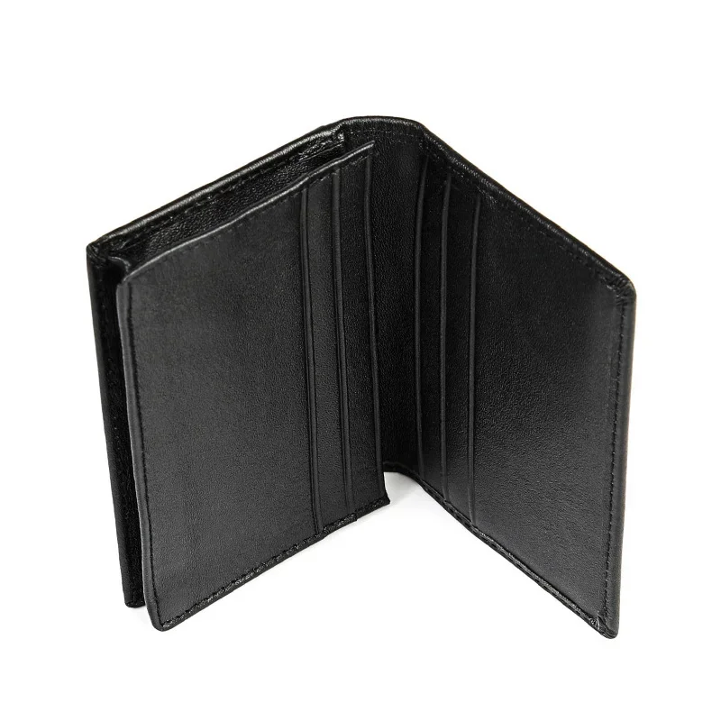 Leather Wallet Wallet Card Holder Card Holder Credit Card Holder Credit Card Wallet Business Card Holder New Men Wallets Genuine Leather Short Coin Purse Small Credit Card Holder Wallet for Male Black RFID Card Holder Bifold Cover