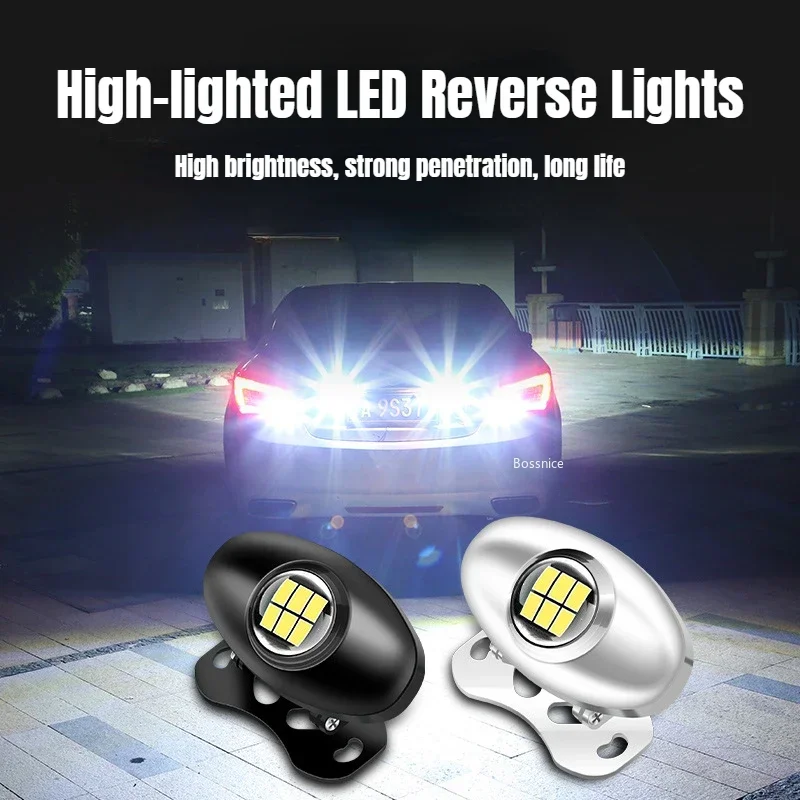 

12-24V Car Reversing Light High Brightness Warning Lamp Auto Motorcycle Tail Lamp Parking Reverse White LED Bulb