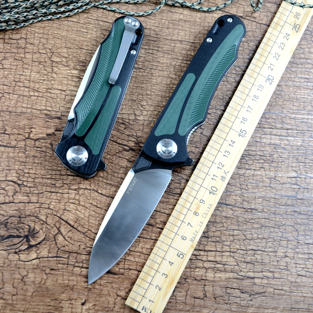 

Y-START Hunting Tool Folding Blade D2 Steel G10 Handle 2 Colors Outdoor Camping EDC Pocket Knife LK5030