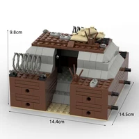 MOC building block model ornament, multiple trench combination kits for battlefield defense works, 16x16 hole bottom plate Toys 1