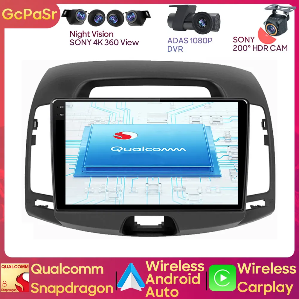 

Qualcomm For Hyundai Elantra HD 2006 - 2011 Auto Car Radio Multimedia Player Android Dash Cam 5G Wifi GPS CPU BT HDR NO 2din DVD