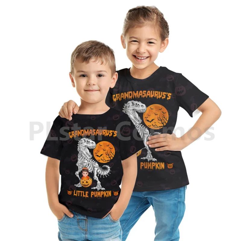 

Grandmasaurus's little Pumpkin Personalized Name Kid T-Shirt 3d Printed Tops Kids Boy For Girl T Shirt