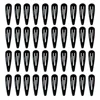 40pcs Solid Color Multicolored Metal Snap Hair Clips 2 Inch Barrettes for Women Accessories