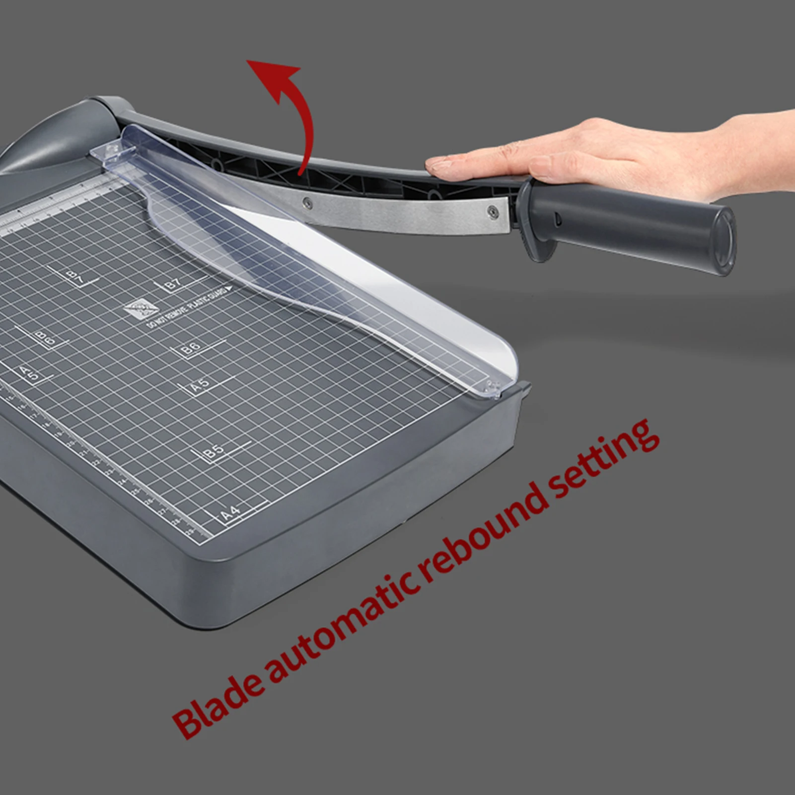 Paper Trimmer Guillotine Cutter A4 Cut Length Desktop Paper Cutting Machine with Security Cutter Head for Craft Photos Cards