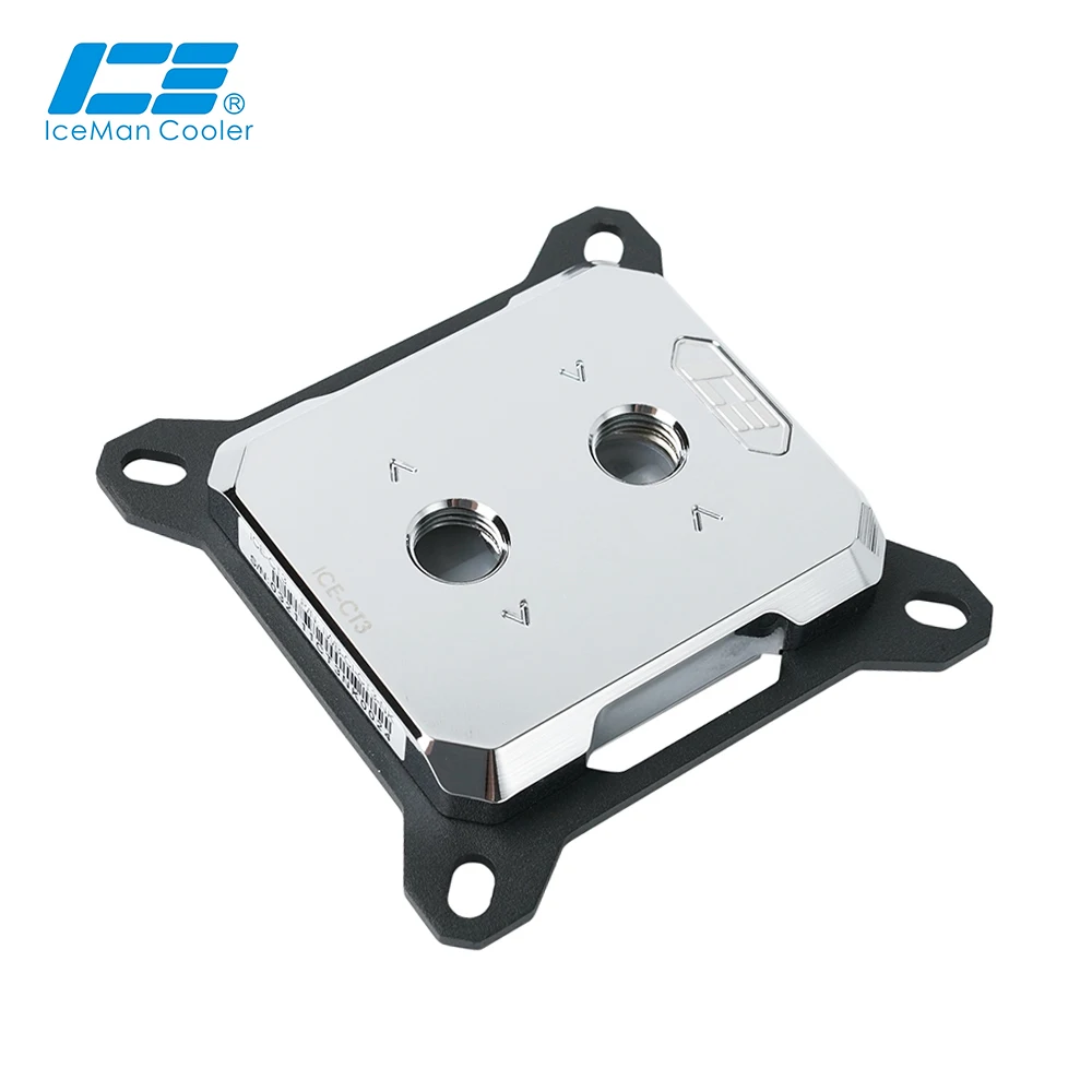IceManCooler Níquel Completo, G1/4 ",CPU Water Block Compatível Intel